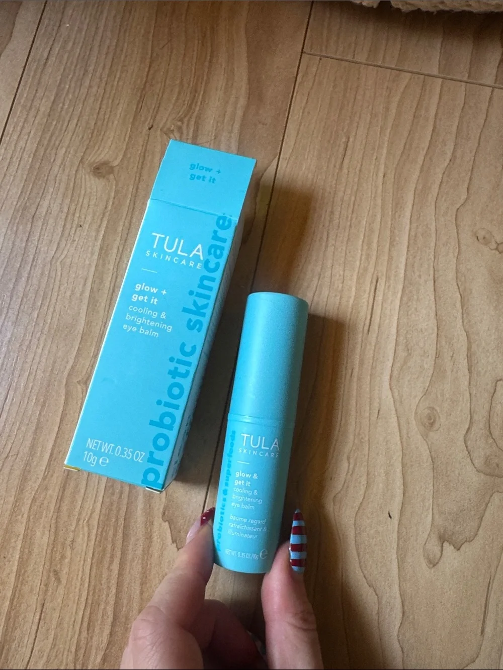 Tula Glow + Get It Cooling Brightening Eye Balm